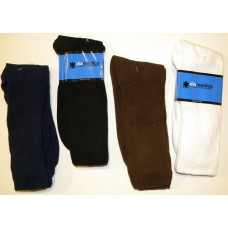 Size 8-12 100% Cotton Comfort Top  Diabetic Crew Socks 